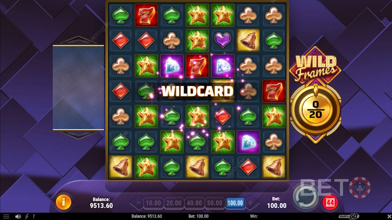 Wildcard-Bonus im Wild Frames-Online-Spielautomaten