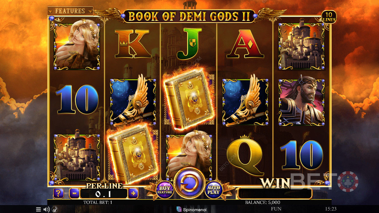 Book of Demi Gods 2 Slot mit Freispielen, Wilds, Respins und verschiedenen anderen Features