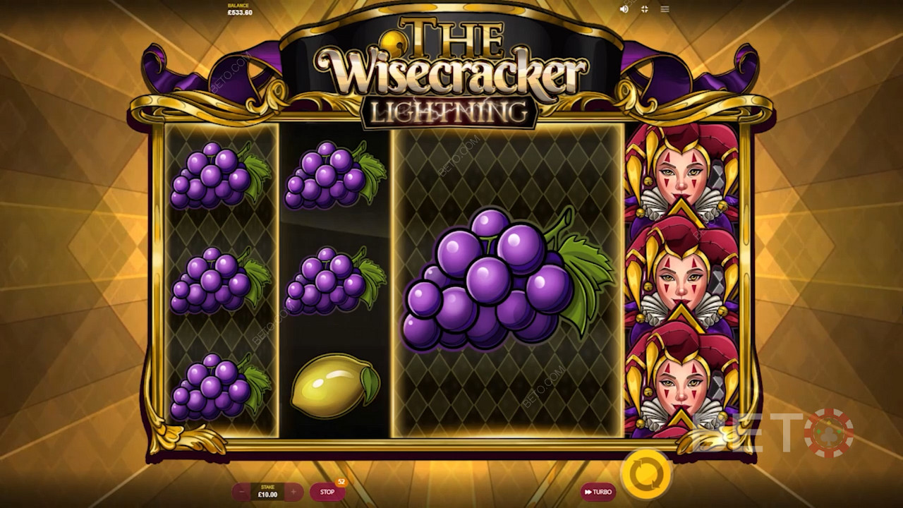 Saftige Weintrauben auf den Walzen von The Wisecracker Lightning