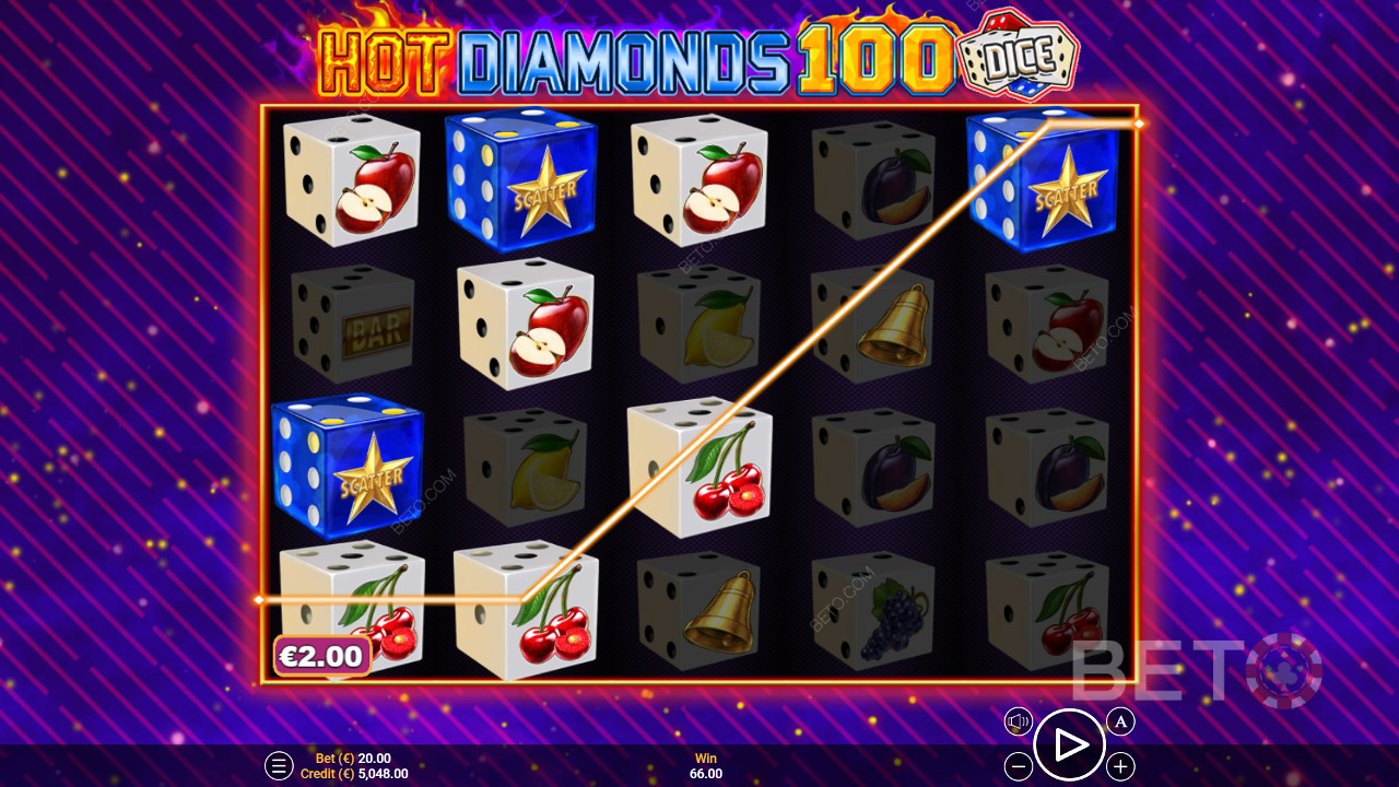 Hot Diamonds 100 Dice Überprüfung durch BETO Slots