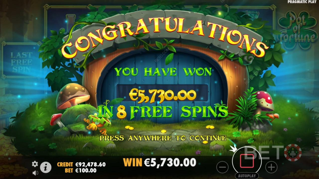 Gewinnen Sie das 5.000-fache Ihres Einsatzes in der Pot of Fortune Slot Machine!