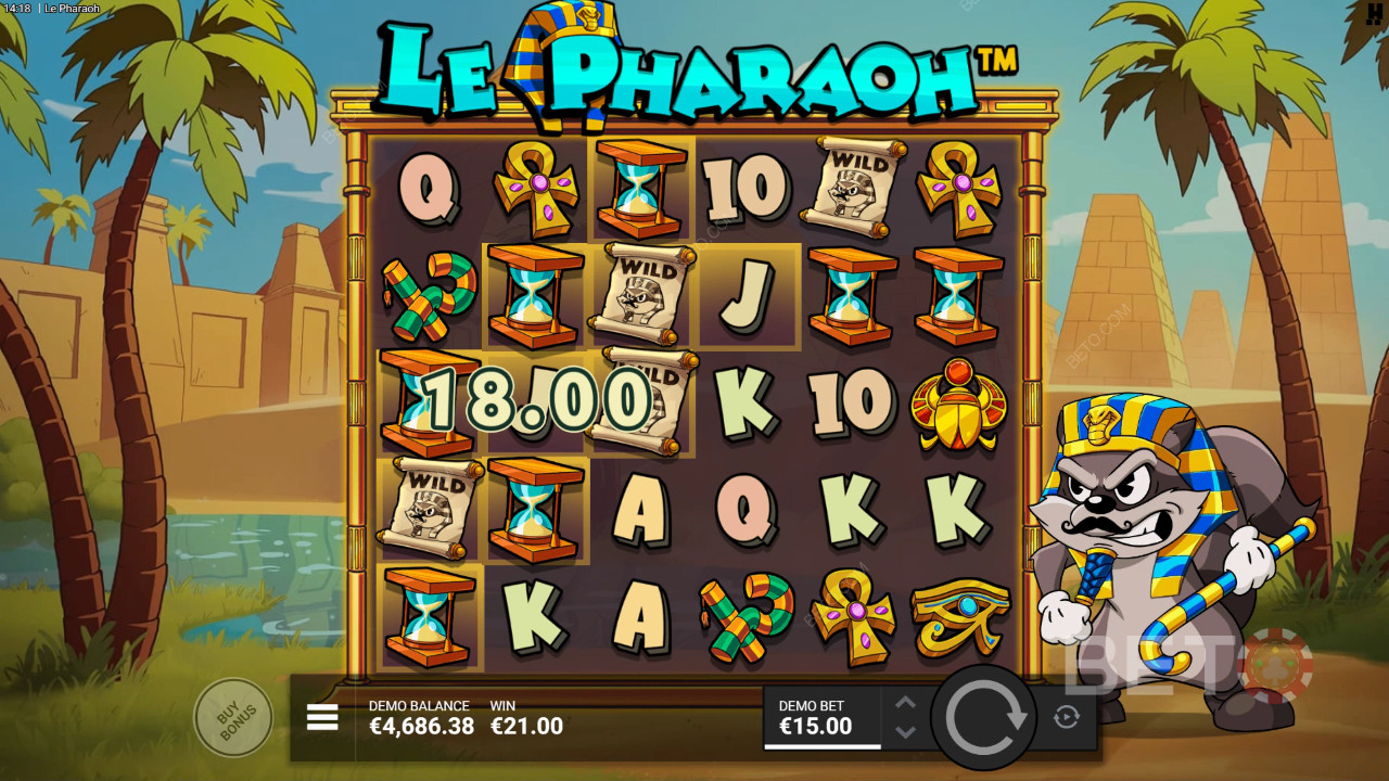 Bonusfunktionen in Le Pharaoh erklärt von Hacksaw Gaming