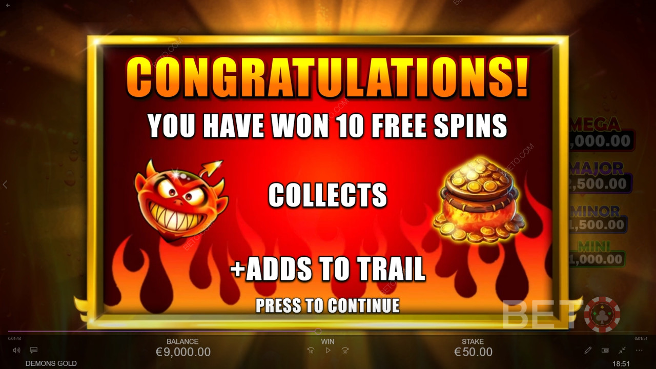 Erklärte Bonus-Features in Demon