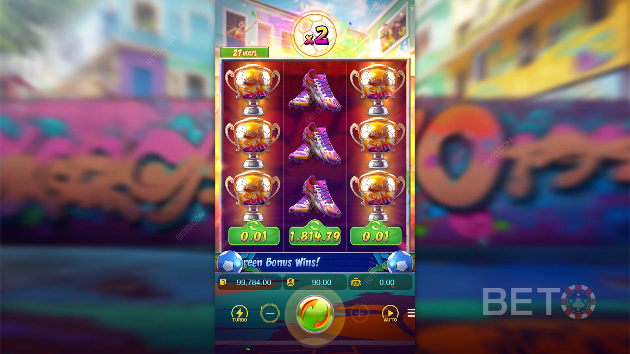 Gewinnen Sie 2.000 Ihren Einsatz im Futebol Fever Slot!