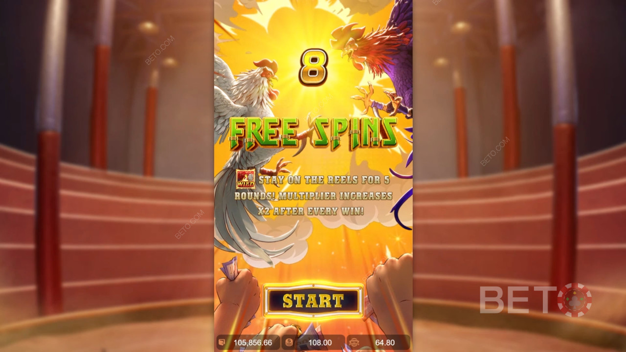 Die Bonusfunktionen in Rooster Rumble erklärt von PG Soft