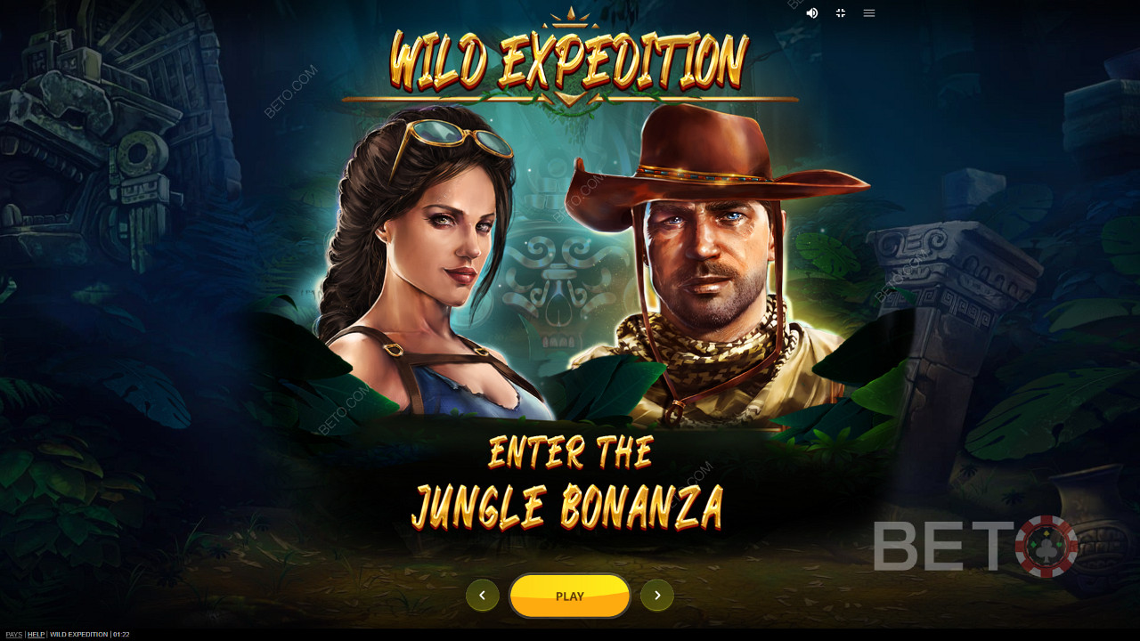Begleiten Sie Nick und Cara bei ihrem nächsten Abenteuer auf der Suche nach dem Glück im Spielautomaten Wild Expedition