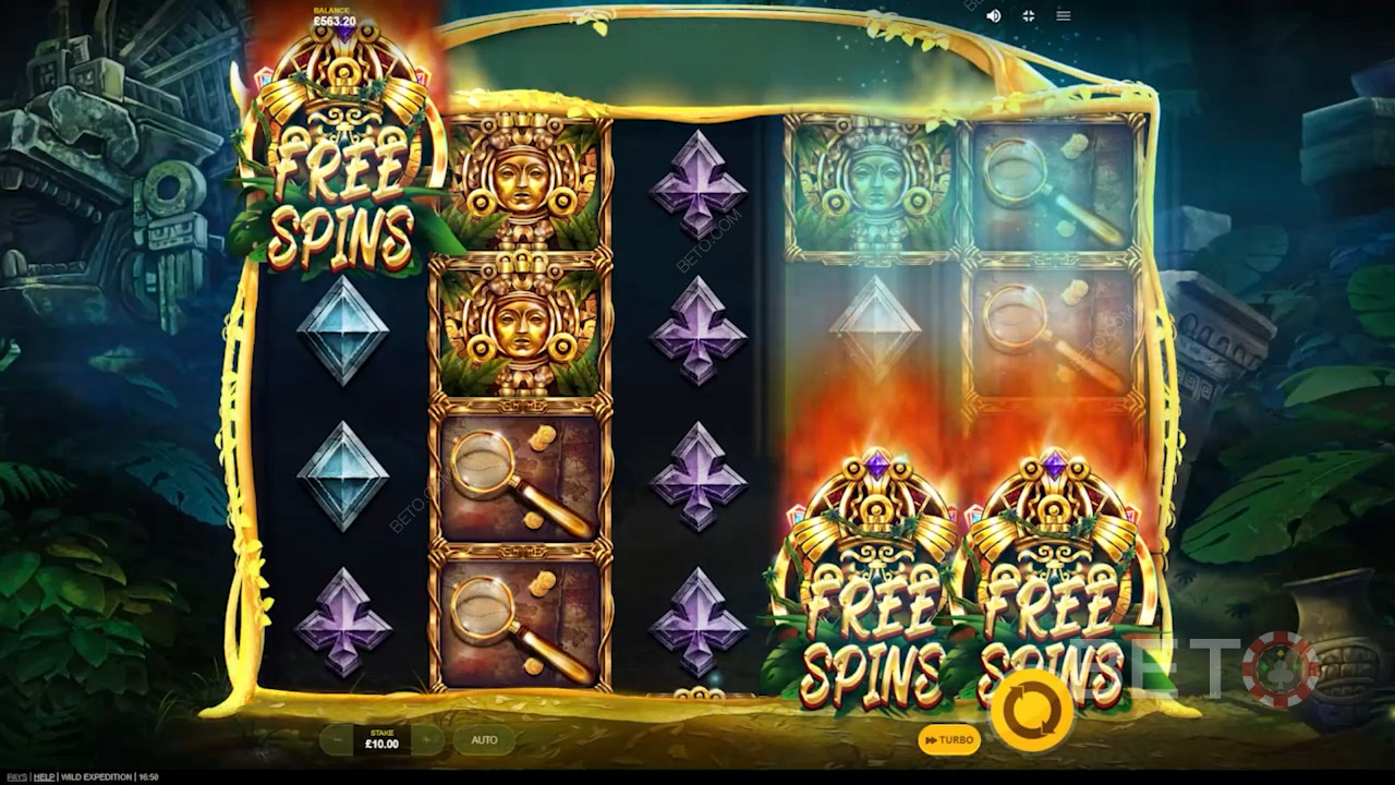 Erziele 3 Bonussymbole, um den Free Spins-Modus zu aktivieren und Zugang zu Sticky Wilds zu erhalten.