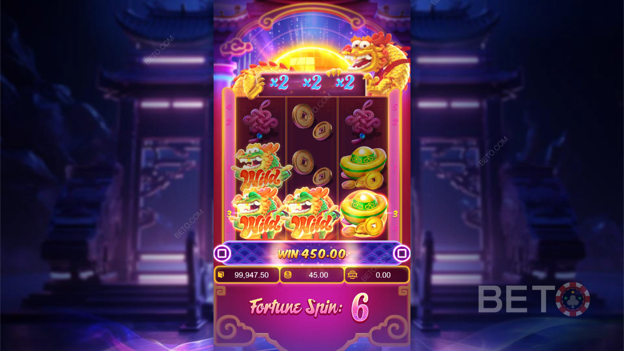 Gewinnen Sie das 2.500-fache Ihres Einsatzes beim Fortune Dragon Slot!