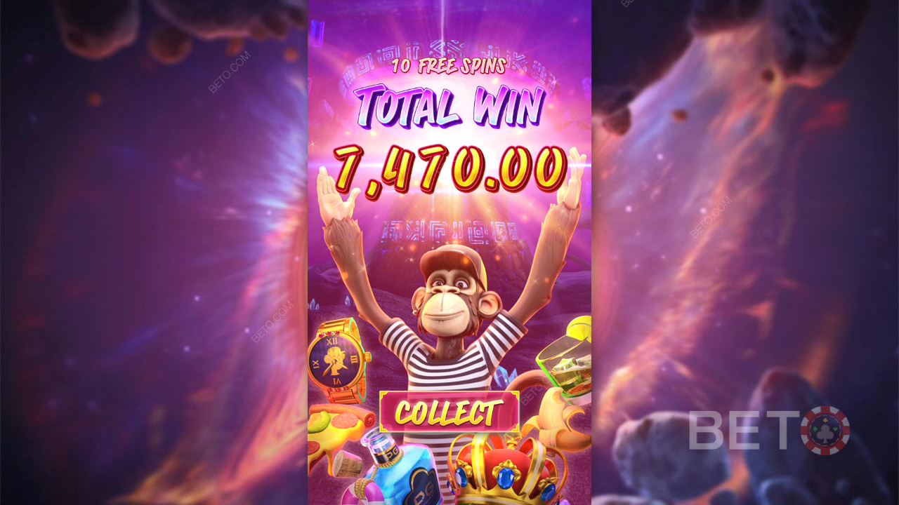 Gewinnen Sie das 10.000-fache Ihres Einsatzes im Wild Ape #3258 Online Slot!