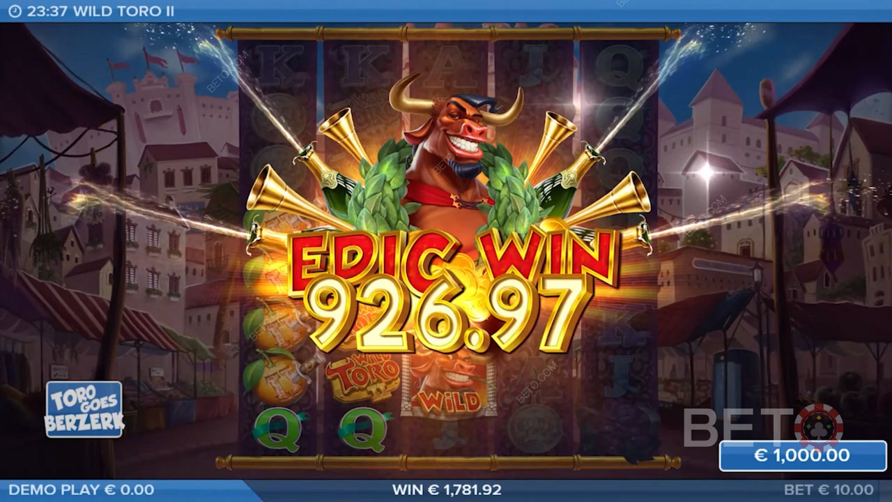 Genießen Sie epische Gewinne am Spielautomaten Wild Toro 2