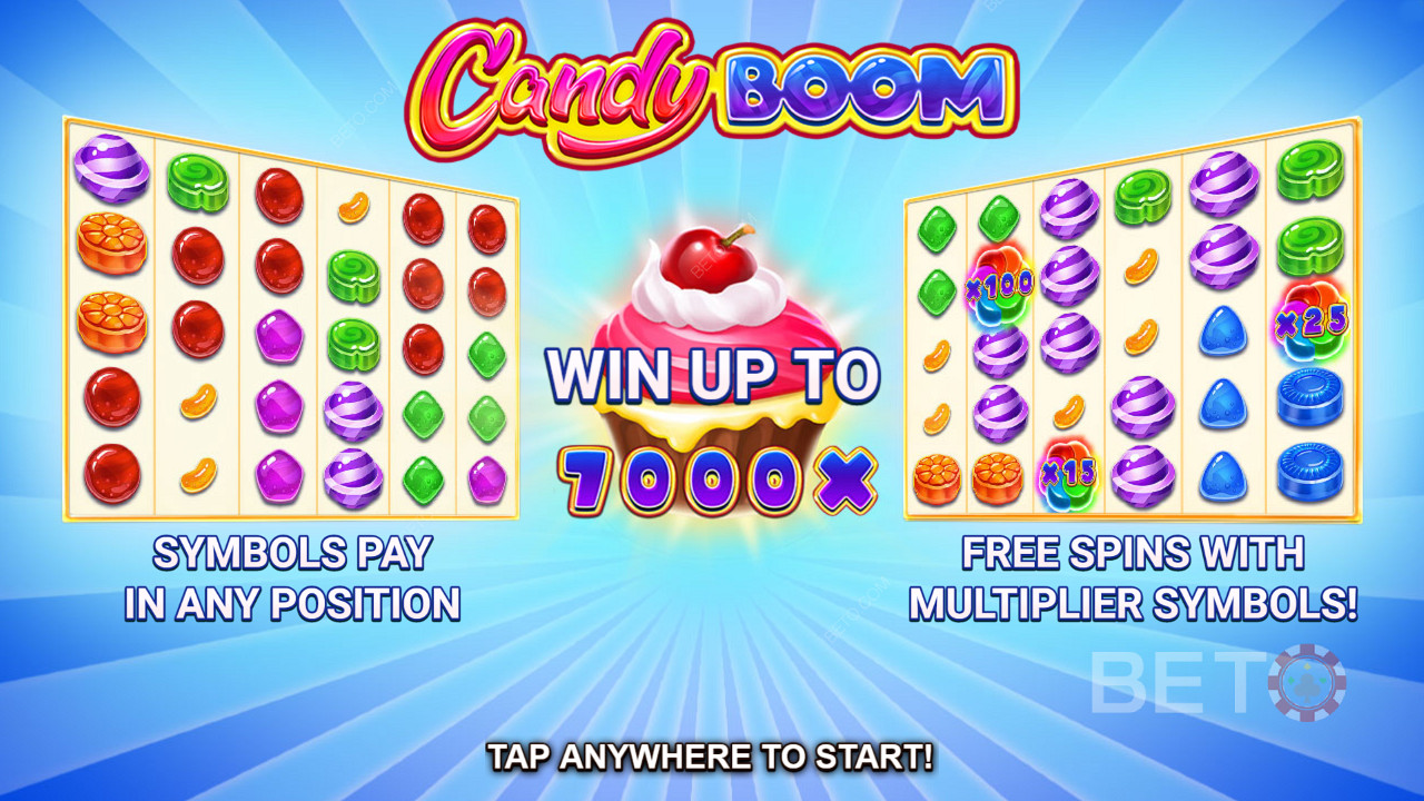 Beginnen Sie Ihre Spielsitzung in Candy Boom