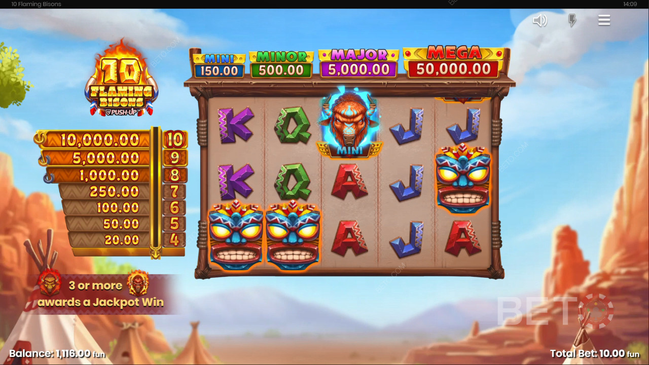 10 Flaming Bisons Überprüfung durch BETO Slots