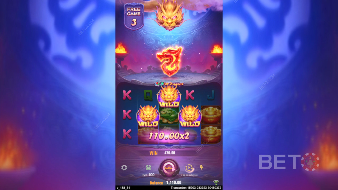 Wie man 3 Pot Dragons von TaDa Gaming spielt