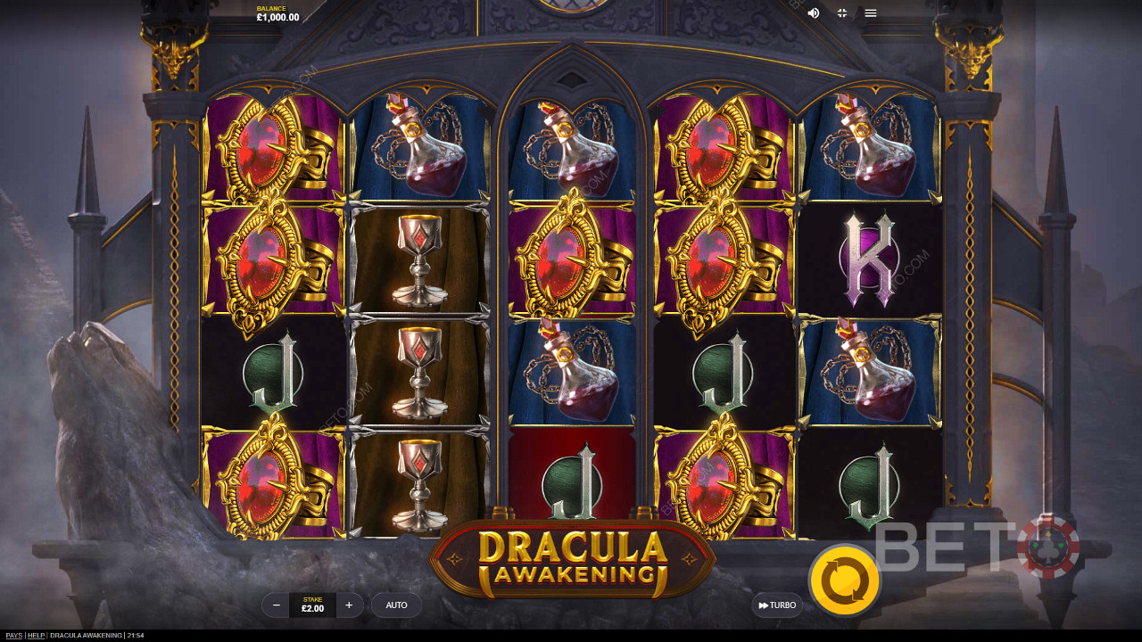 Genießen Sie die schönen Symbole und das Thema des Spielautomaten Dracula Awakening
