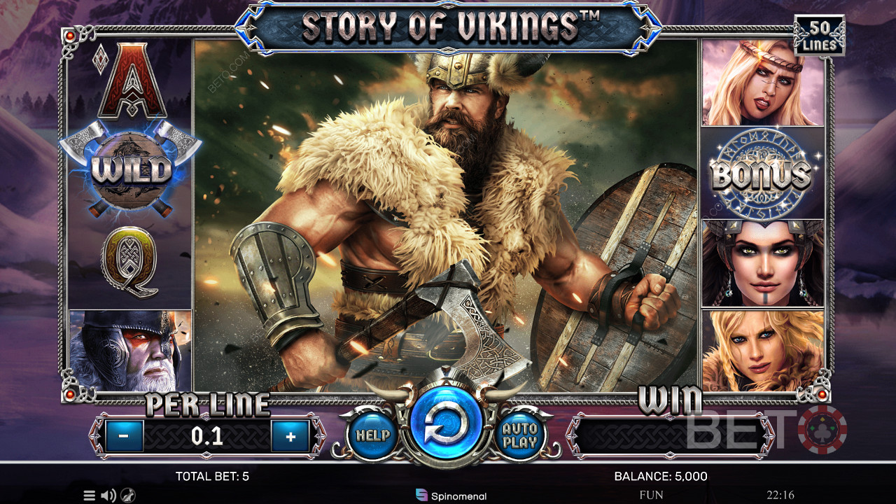 Erleben Sie nordischen Ruhm und gewinnen Sie Geldpreise beim Online-Spielautomaten Story of Vikings