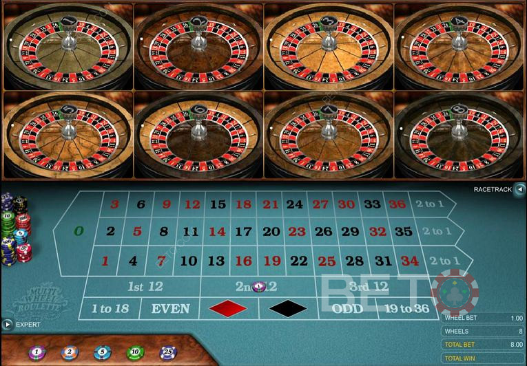 Multi Wheel Roulette gibt es nur in Online-Casinos