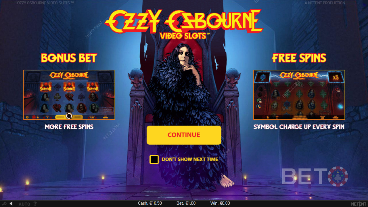 Genießen Sie den Bonuseinsatz und die Freispiele im Ozzy Osbourne-Spielautomaten