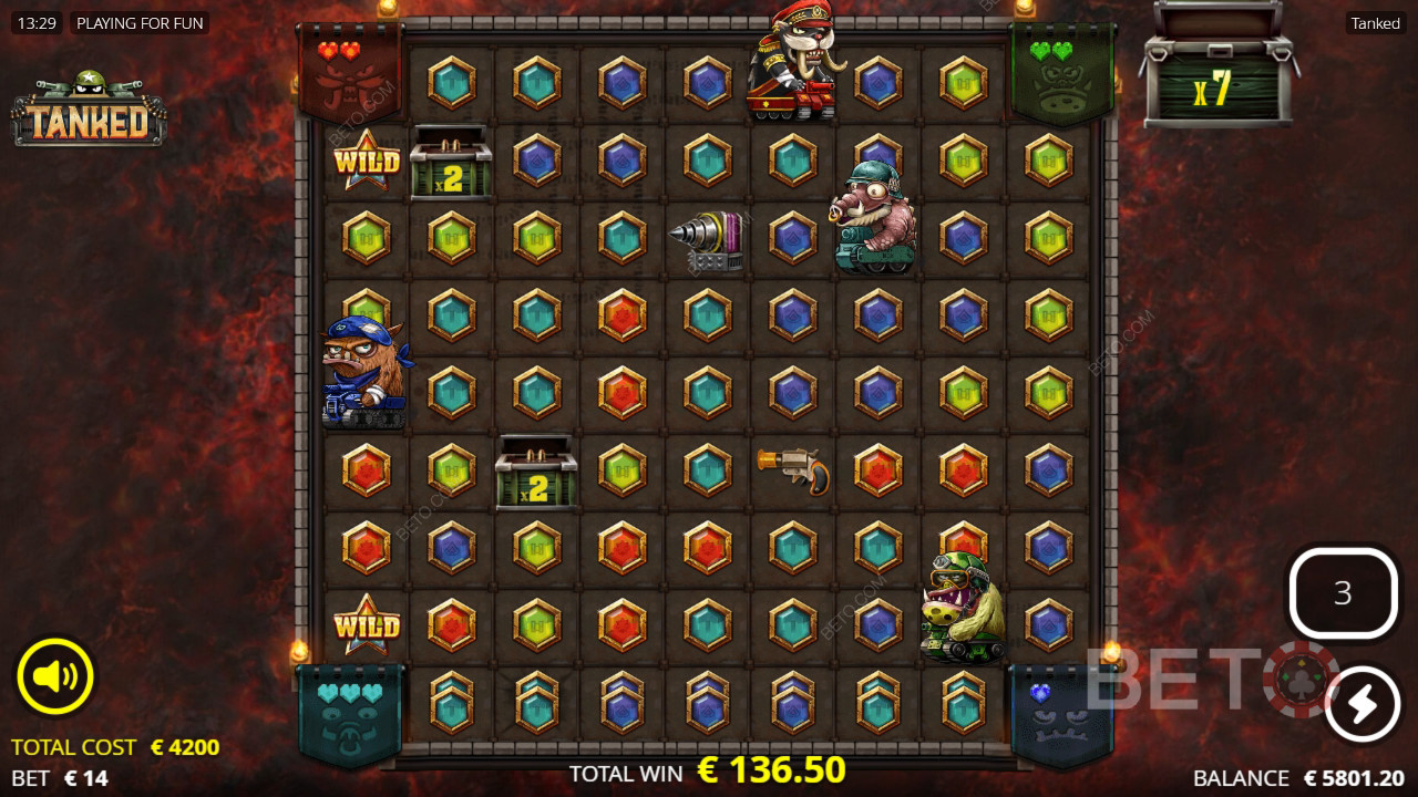 Gewinnen Sie das 25.000-fache Ihres Einsatzes in der Tanked Slot Machine!