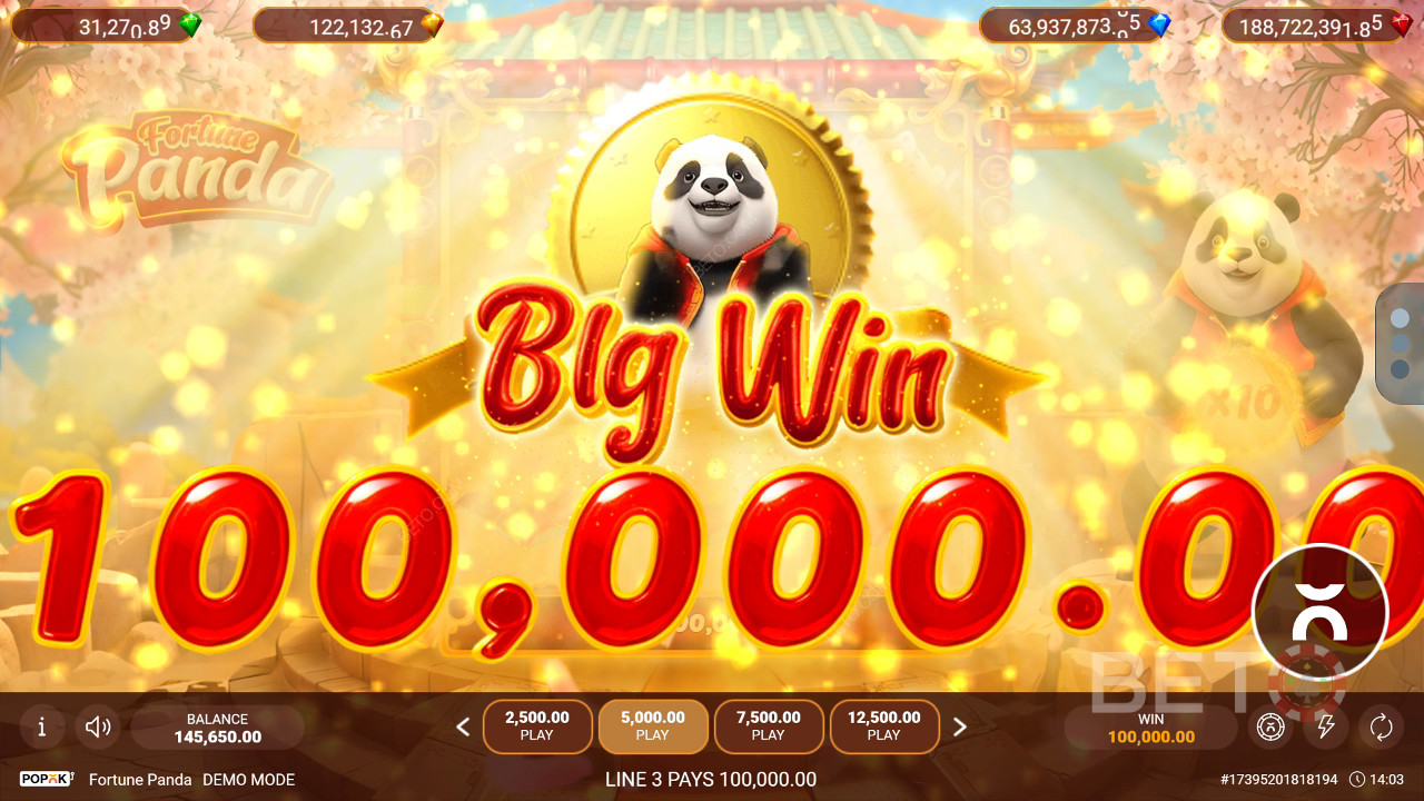 Gewinnen Sie das 2.500-fache Ihres Einsatzes beim Fortune Panda Slot Online!