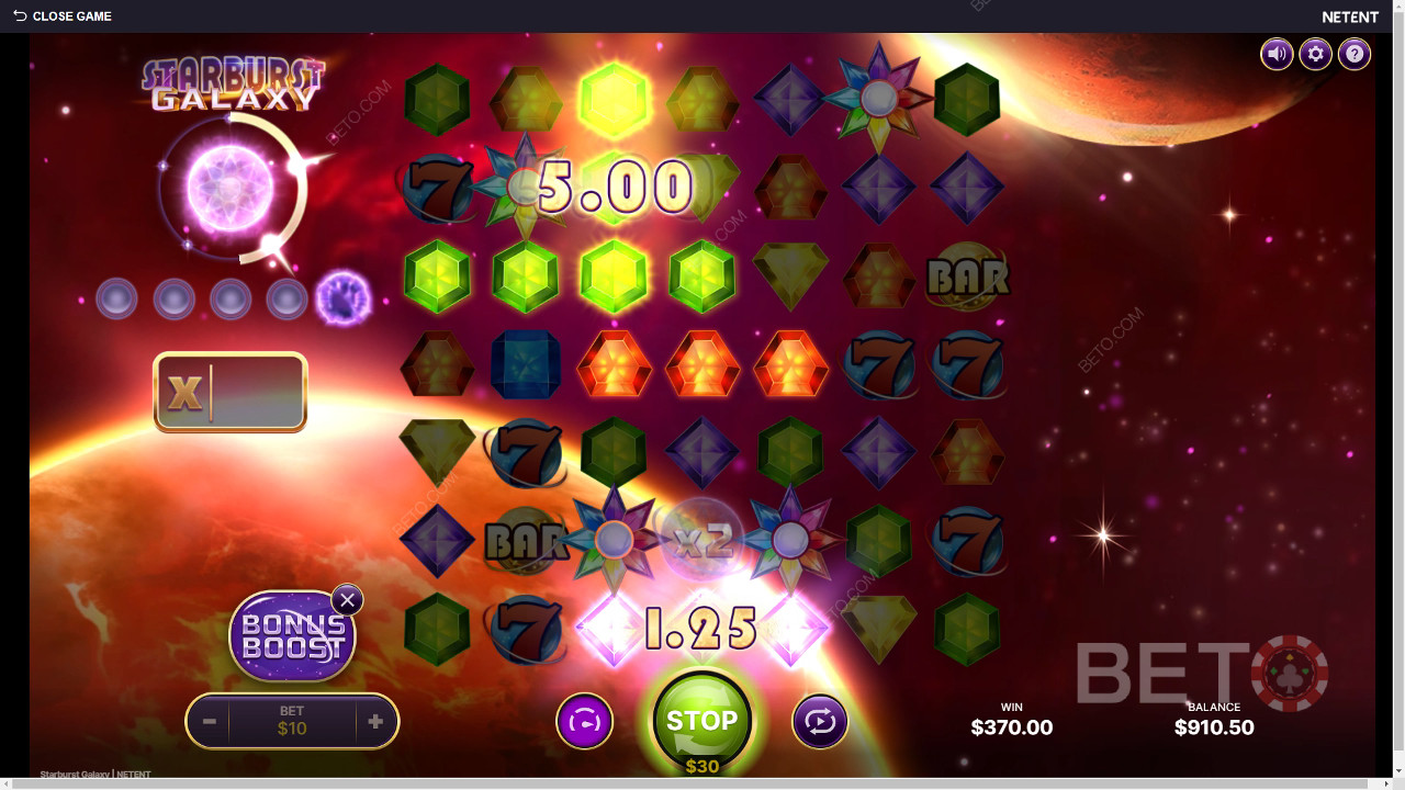 Bonusfunktionen erklärt in Starburst Galaxy von NetEnt