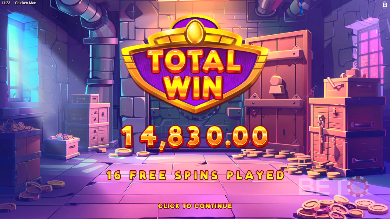Gewinnen Sie das 12.500-fache Ihres Einsatzes beim Chicken Man Video Slot!