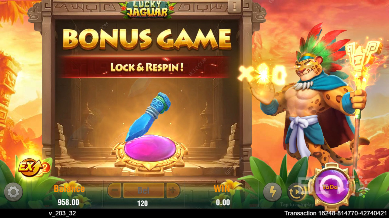 Erklärte Bonusfunktionen in Lucky Jaguar von TaDa Gaming