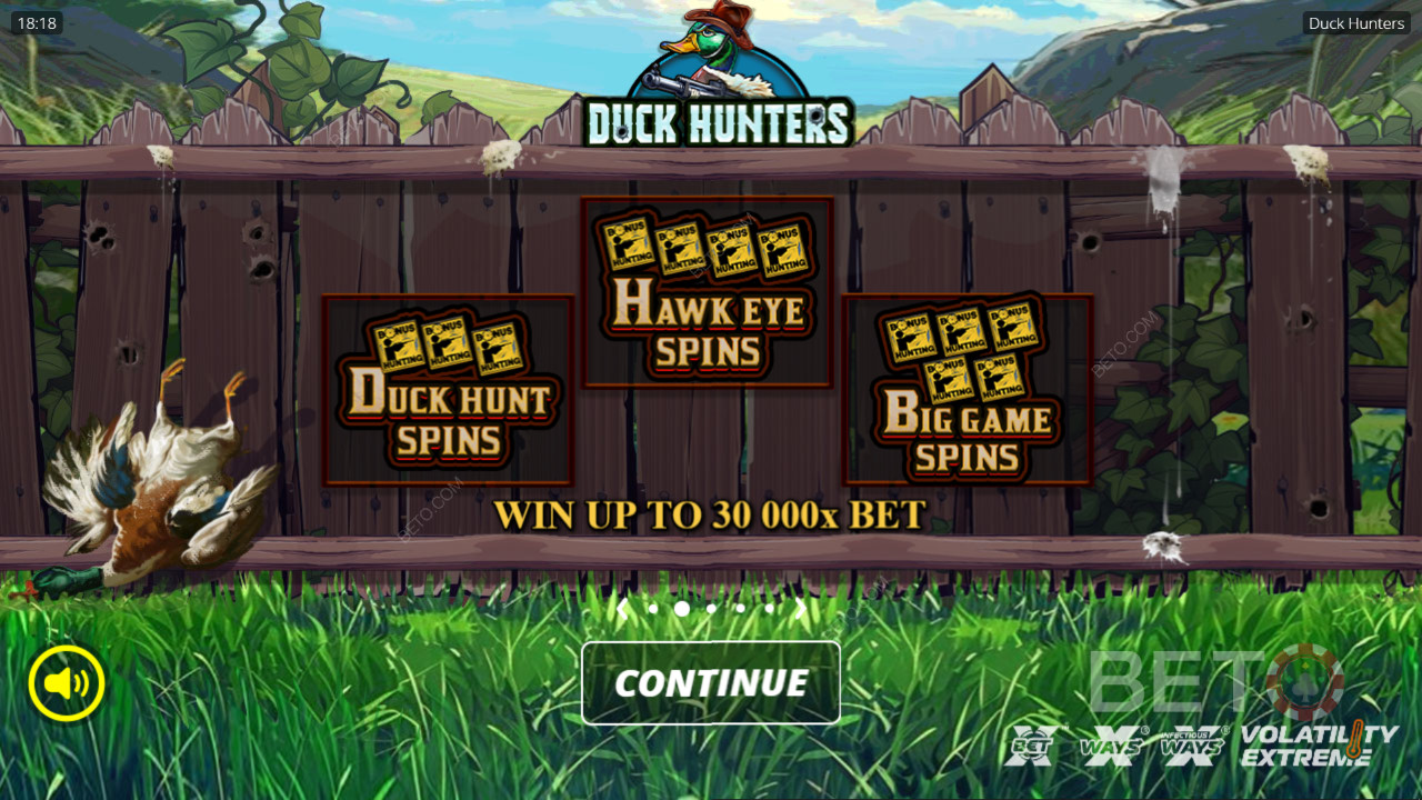 Gewinnen Sie das 30.000-fache Ihres Einsatzes im Duck Hunters Slot!