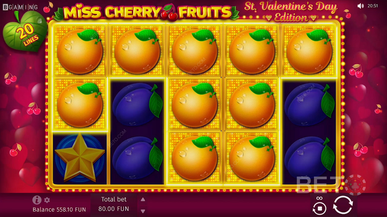Jede Menge Orangen-Symbole bei Miss Cherry Fruits Slot