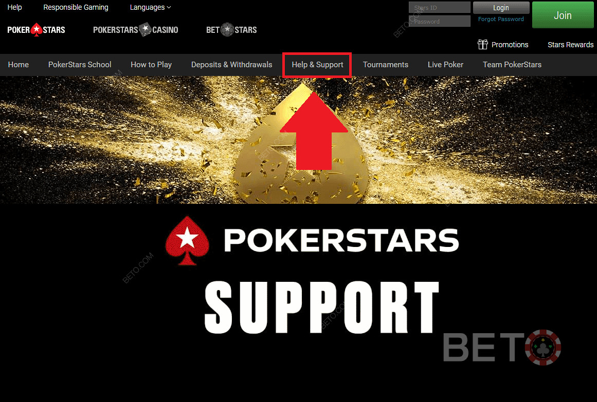 PokerStars Casino-Kundenbetreuung und -Unterstützung