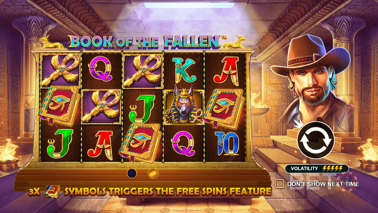 Wage dich mit einem legendären Entdecker durch das alte Ägypten in dem Spielautomaten Book of Fallen