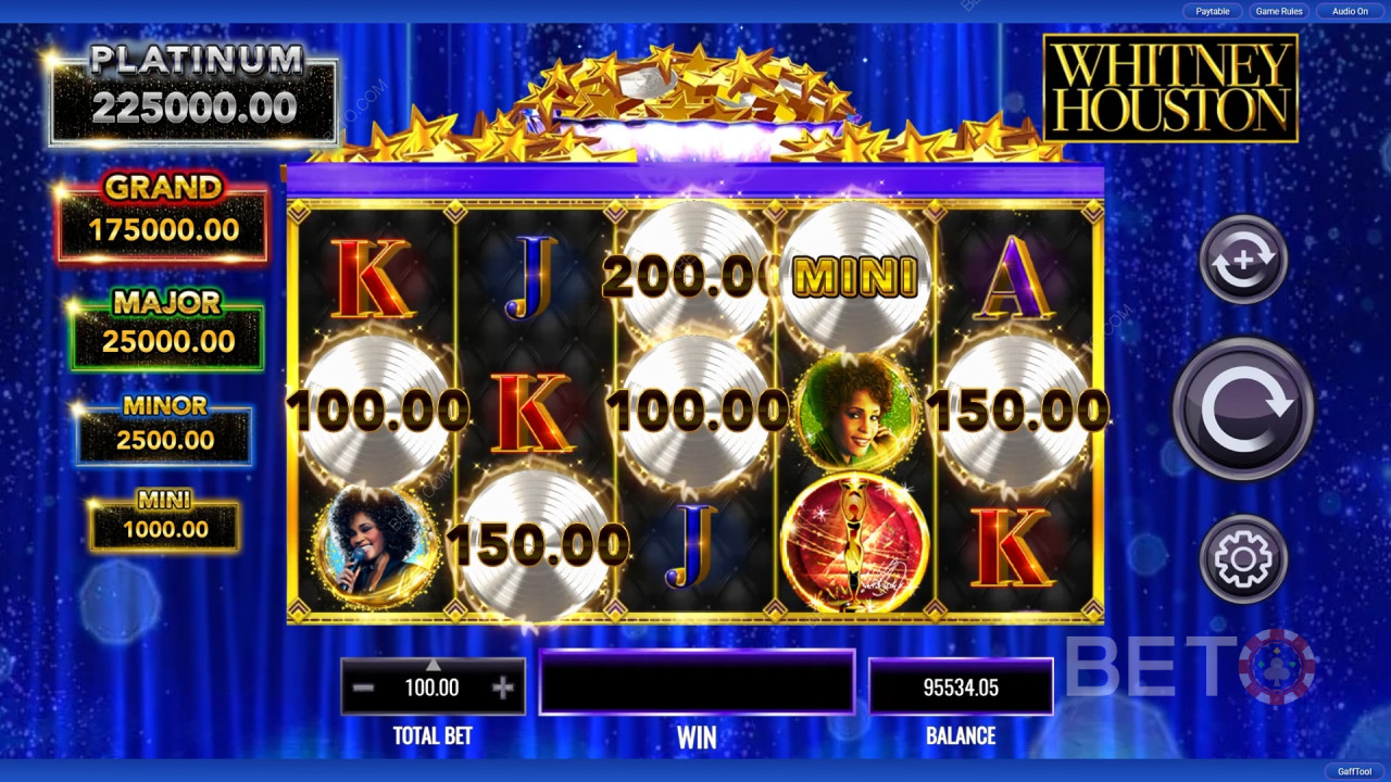 Whitney Houston Bewertung durch BETO Slots