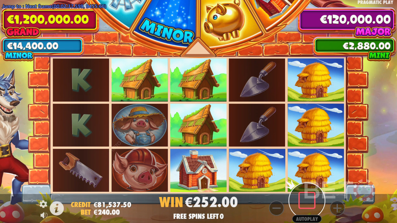 Erklärte Bonusfunktionen in Brick House Bonanza von Pragmatic Play