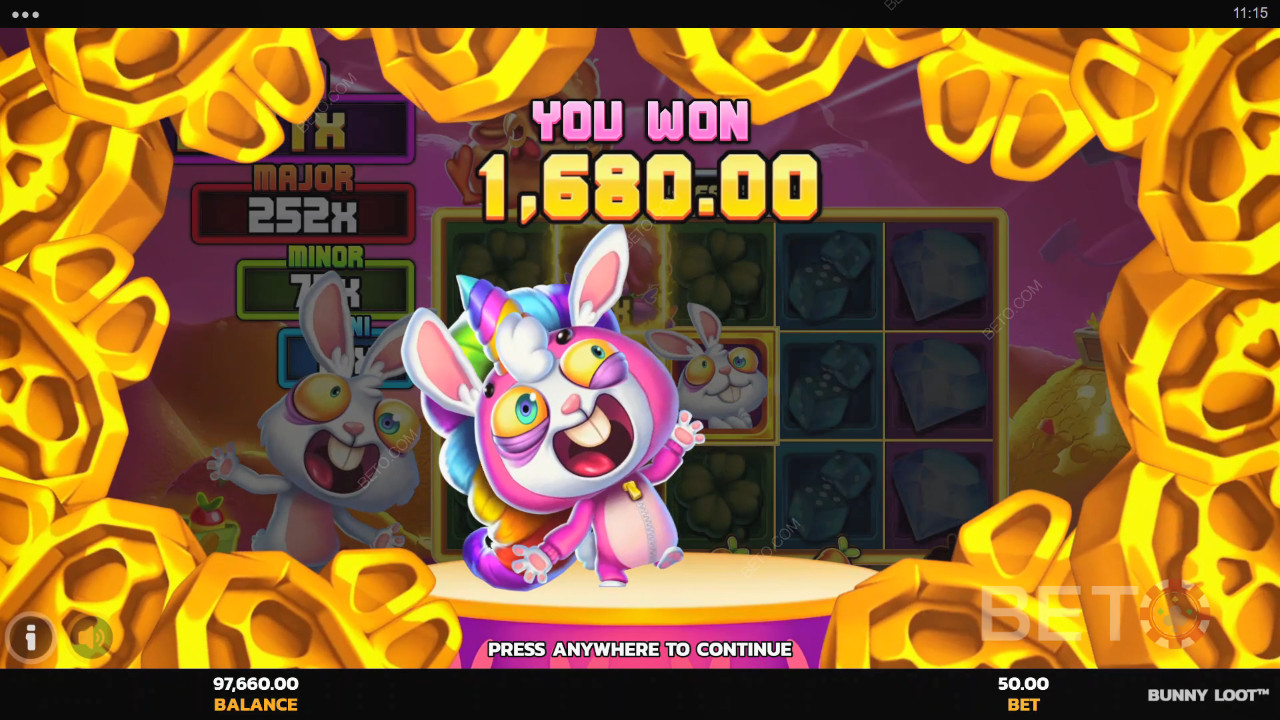 Gewinnen Sie das 5.000-fache Ihres Einsatzes im Bunny Loot Online Slot!