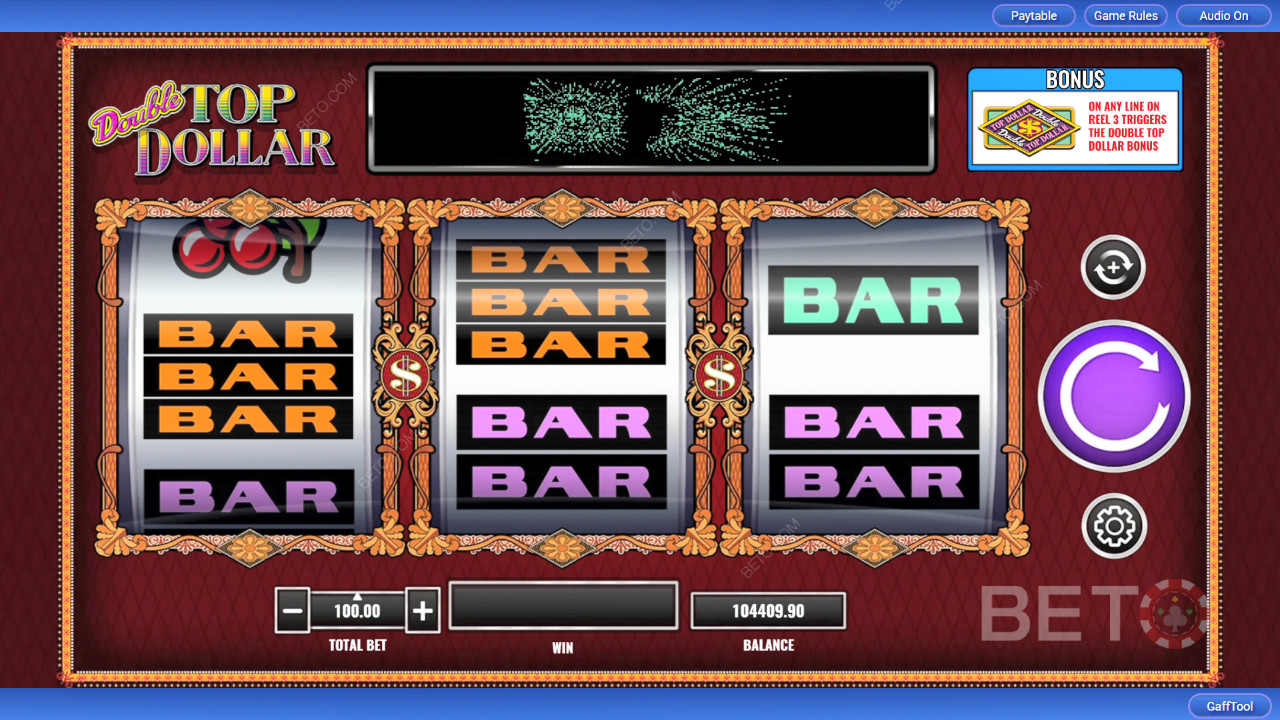 Double Top Dollar Überprüfung durch BETO Slots
