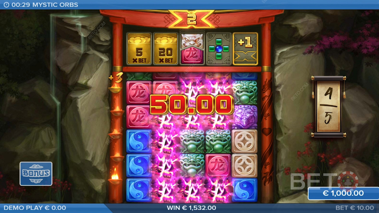 Die Cluster Pays-Engine wird Ihre Spielrunden in diesem Casino-Spiel beschleunigen