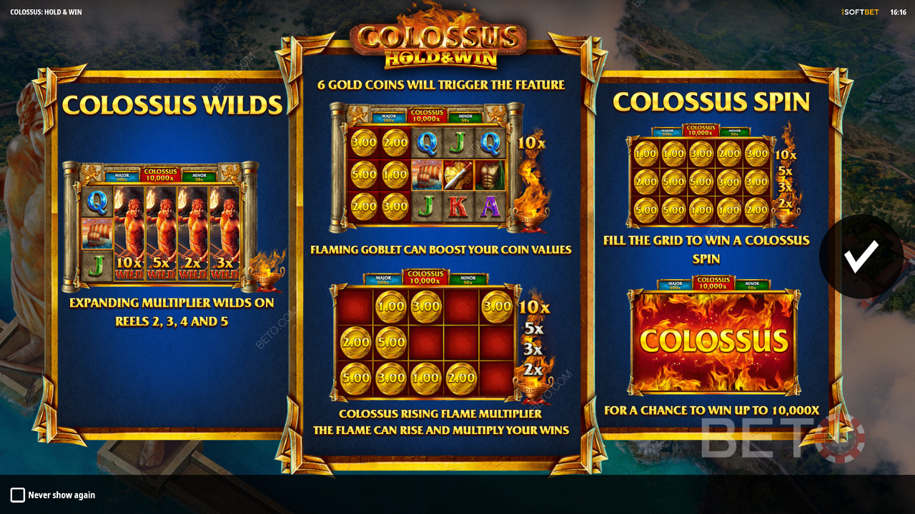 Genießen Sie Colossus Wilds, Respins und Jackpots im Colossus: Hold and Win-Spielautomat