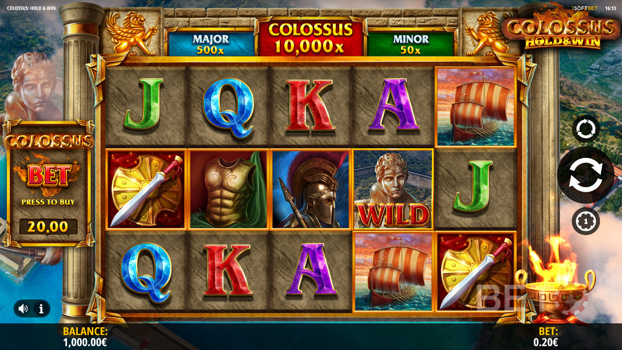 Jagen Sie in Colossus: Hold and Win Jackpots im Wert von bis zu 10.000x Ihres Einsatzes