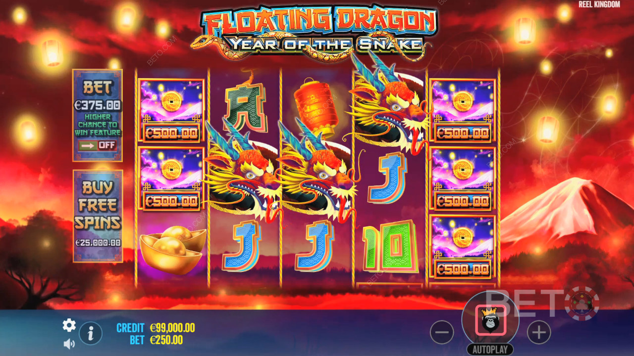 Floating Dragon Jahr der Schlange Überprüfung durch BETO Slots
