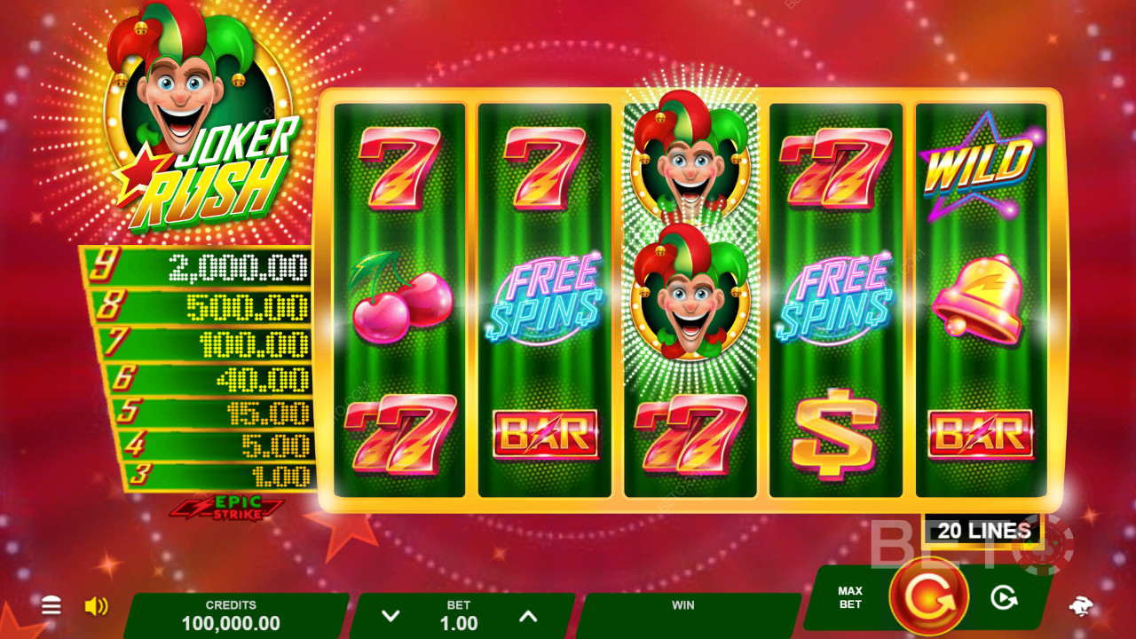 Joker Rush Überprüfung durch BETO Slots