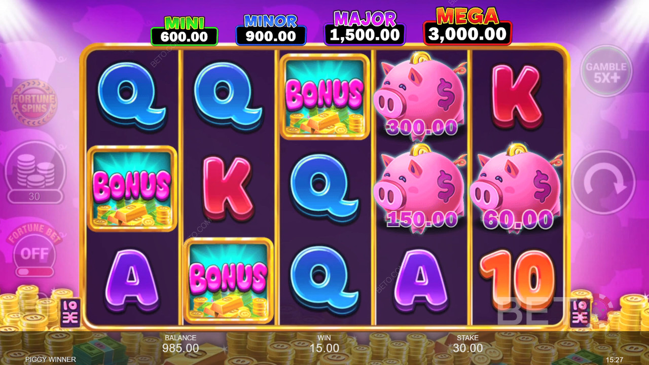 Die Bonusfunktionen in Piggy Winner erklärt von Inspired Gaming