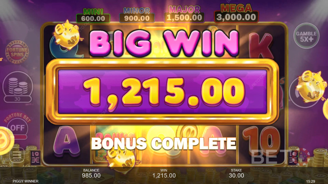Gewinnen Sie das 8.333-fache Ihres Einsatzes im Piggy Winner Slot!