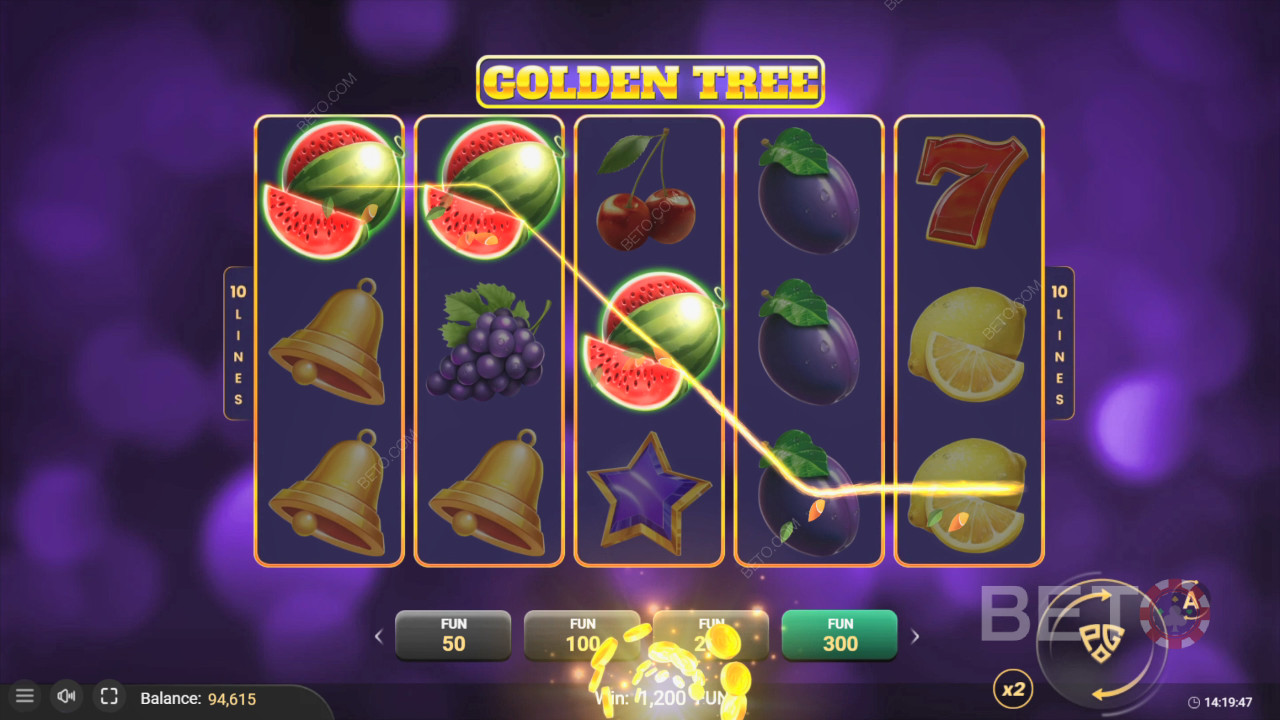 Erklärte Bonusfunktionen in Golden Tree von Pascal Gaming