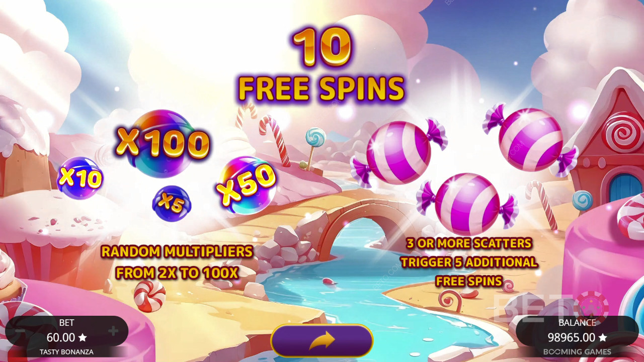 Gewinnen Sie das 6.500-fache Ihres Einsatzes in der Tasty Bonanza Slot Machine!