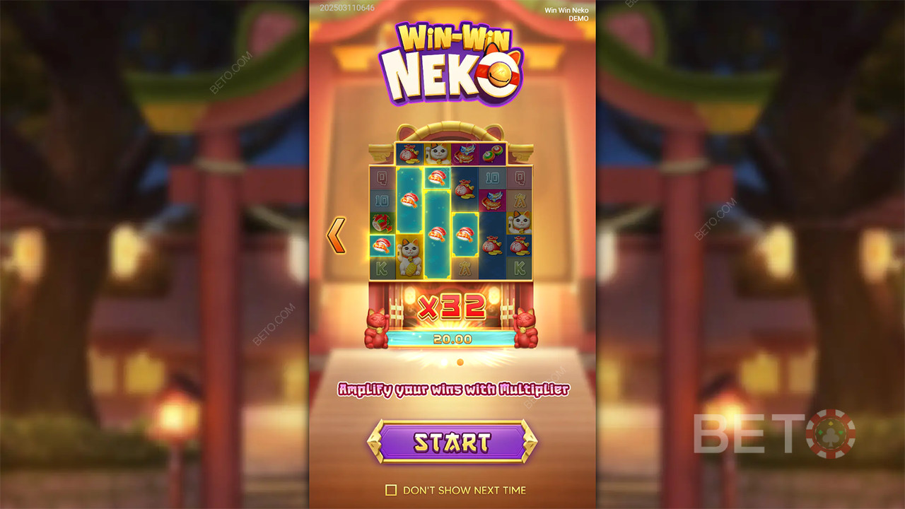 Gewinnen Sie das 5.000-fache Ihres Einsatzes im Win Win Neko Online Slot!