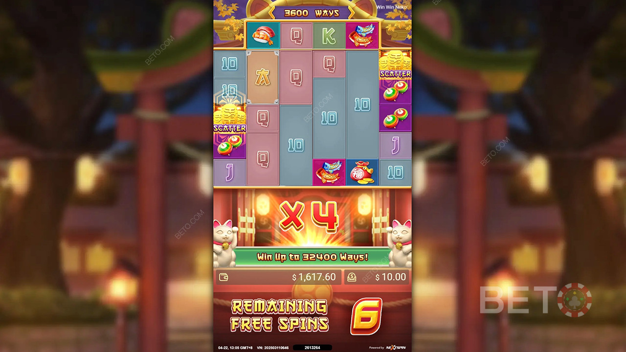 Erklärte Bonusfunktionen in Win Win Neko von Nextspin