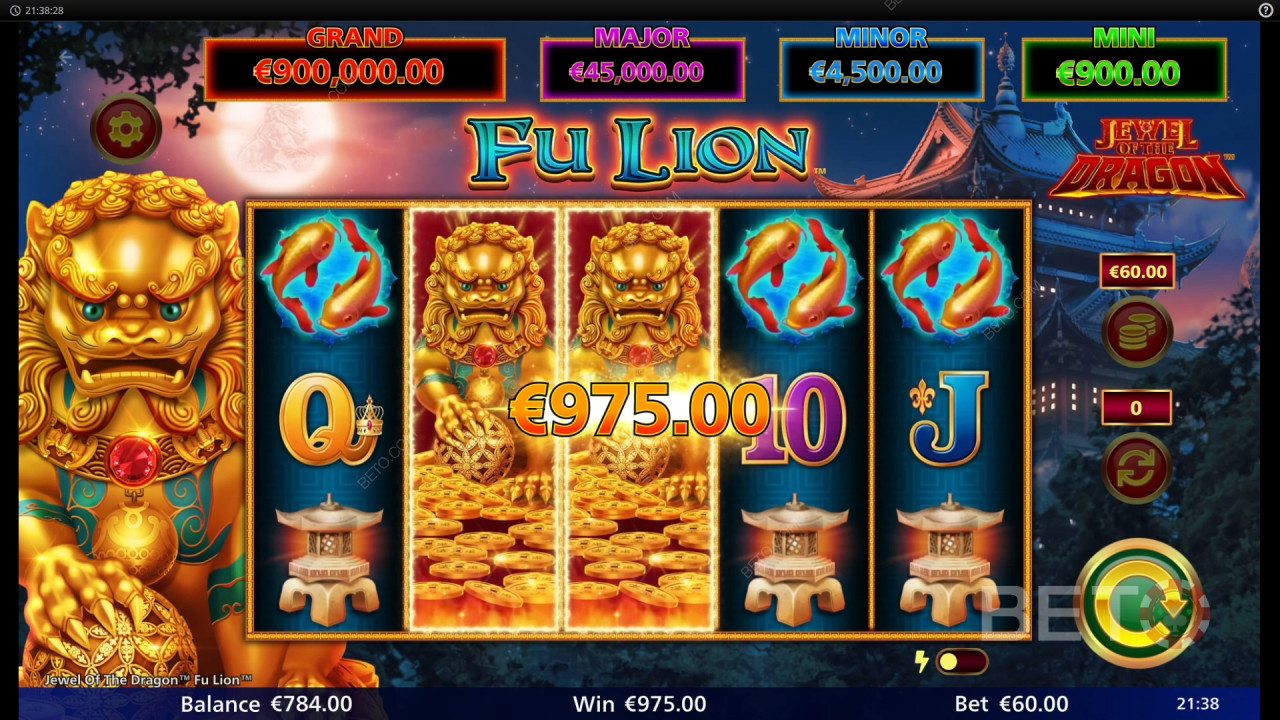 Jewel of the Dragon Fu Lion Überprüfung durch BETO Slots