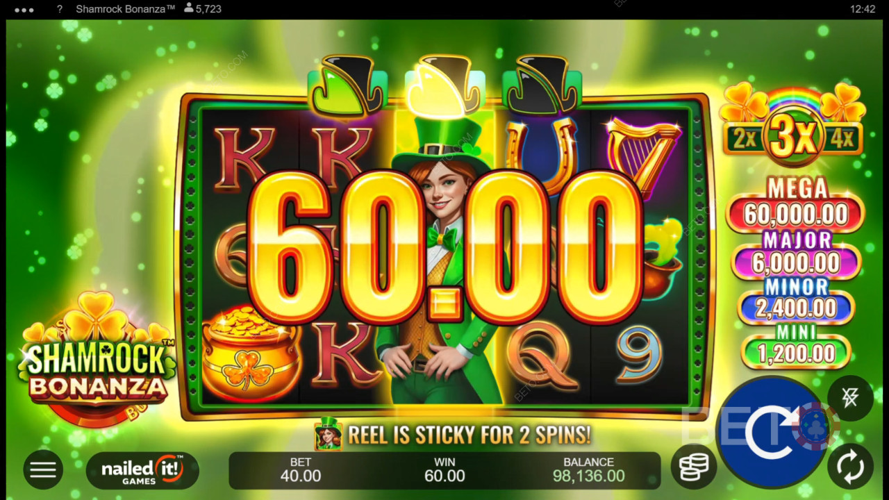 Gewinnen Sie das 5.340-fache Ihres Einsatzes in der Shamrock Bonanza Slot Machine!