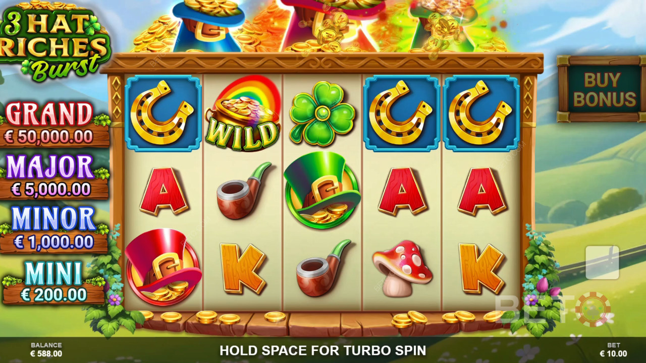 3 Hat Riches Burst Überprüfung durch BETO Slots
