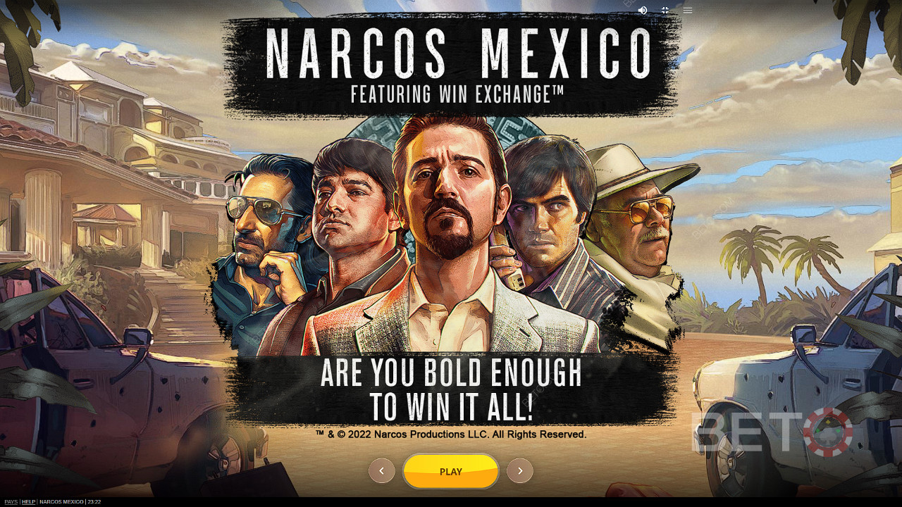 Gehen Siedas Risiko ein und gewinnen Sie alles beim Online-Spielautomaten Narcos Mexico