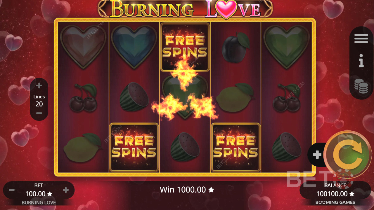 Burning Love Überprüfung durch BETO Slots